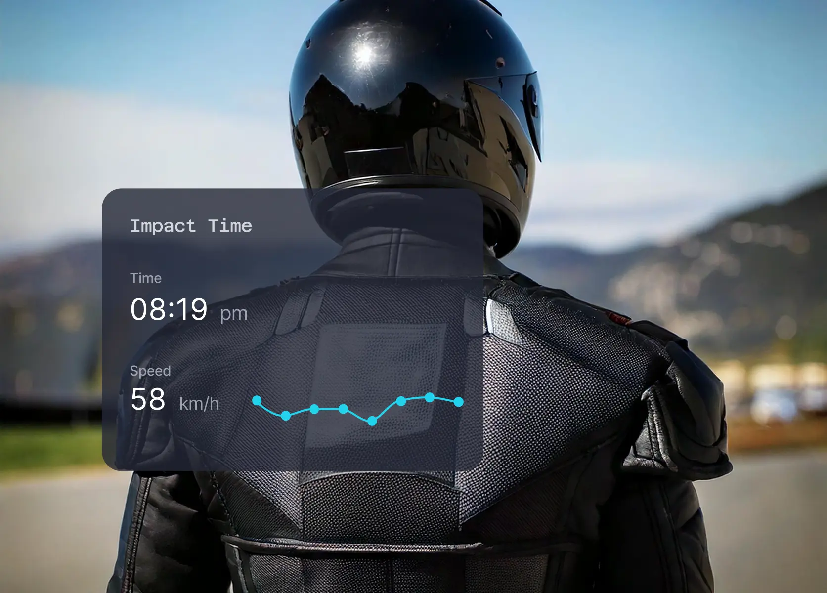 Motorcycler wearable airbag detail